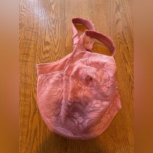 Glamorise Pink Front-Closure Stretch Lace WonderWire Bra 40G style 9245